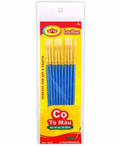 Bộ 10 Cọ Tô Màu Đầu Tròn Let's Paint - Star Kids K-432/2